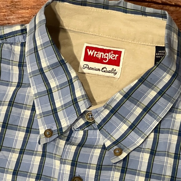 Wrangler Blue Mens Cowboys Rancher Rockabilly Short Sleeve Shirt - Picture 2 of 7